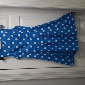DressBarn Polka-Dot Sleeveless Dress. SIZE 14